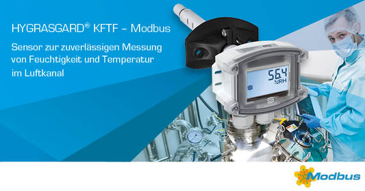 Kanal-Feuchte- und Temperatur-Sensor HYGRASGARD® KFTF mit Modbus-Anschluss